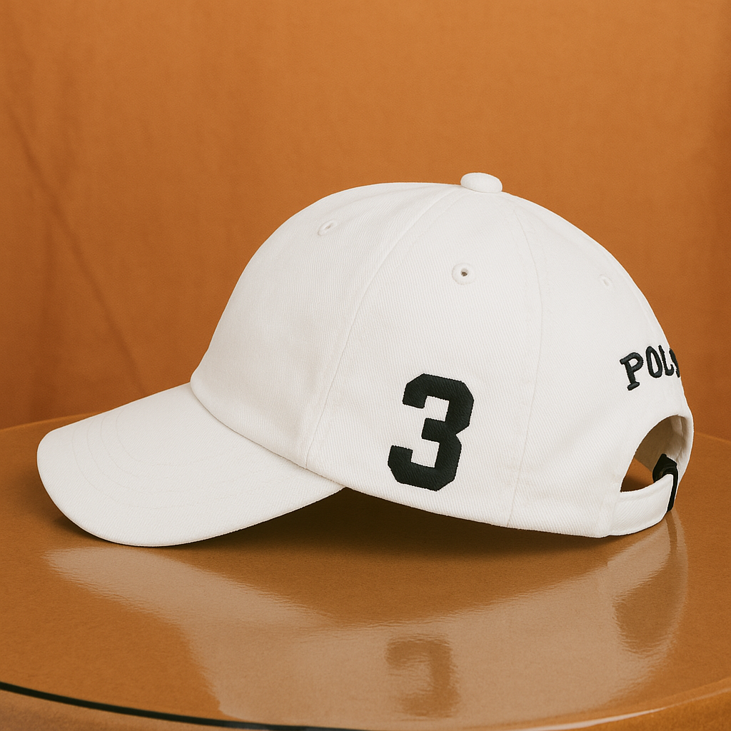 Polo Style Baseball Cap (WHITE)