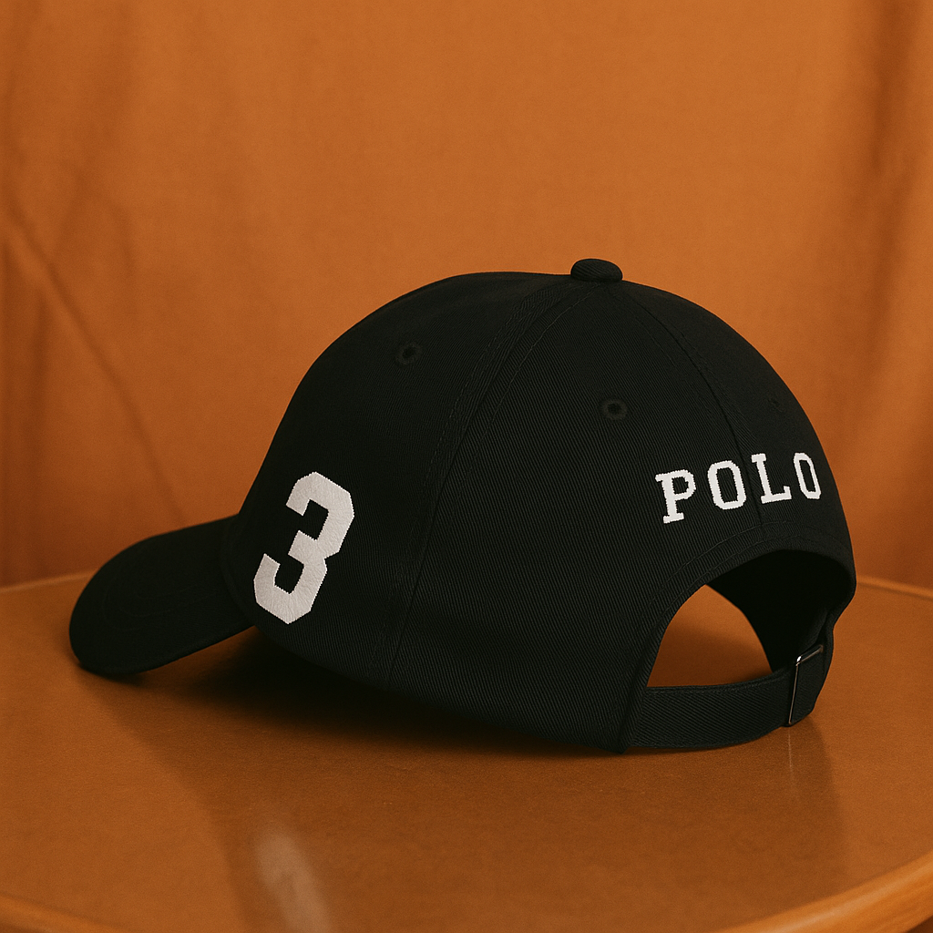 Polo Style Baseball Cap (Black)