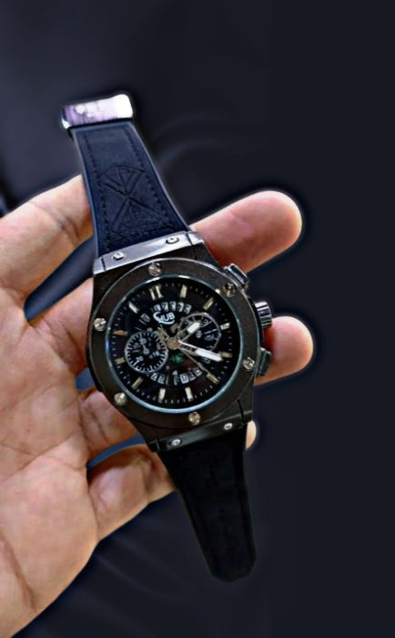 Hublot Geneve (Black) Classic Fusion With Master lock and Leather Straps