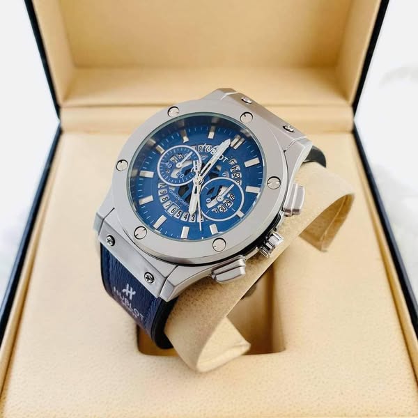 Hublot Geneve (BLUE) Classic Fusion With Master lock and Leather Straps