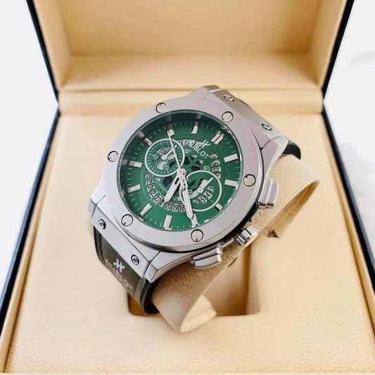 Hublot Geneve (GREEN) Classic Fusion With Master lock and Leather Straps