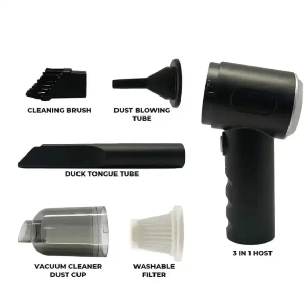 3 In 1 Portable Mini Vacuum Cleaner Duster Blower Dust Like Car, Home, computer, Laptop, Vehicle Interior Cleaner