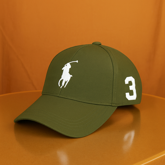 Polo Style Baseball Cap ( olive green)
