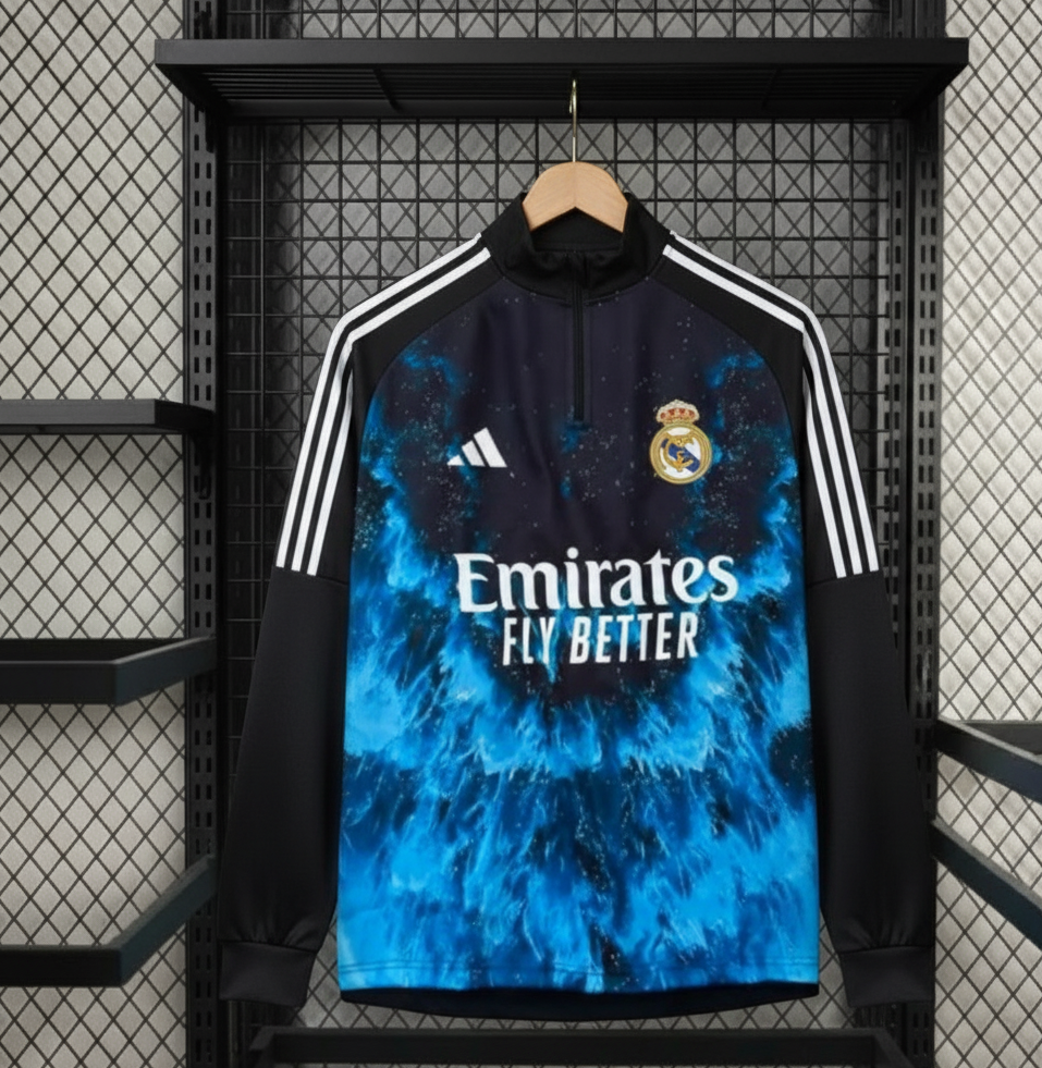 Real Madrid-inspired Sweatshirt (your name your logo)