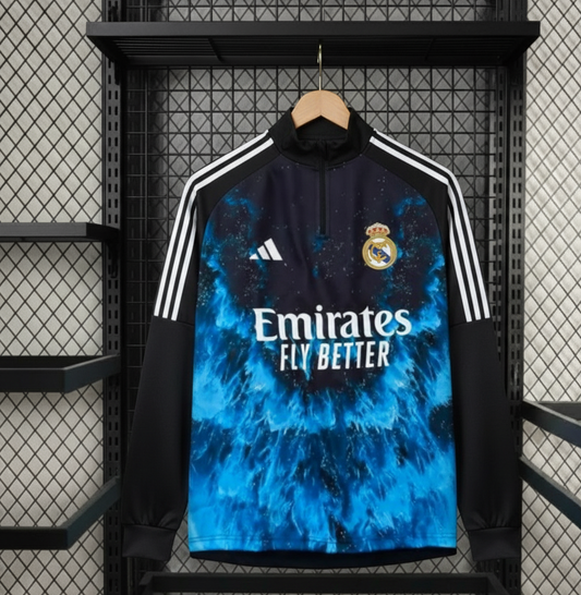 Real Madrid-inspired Sweatshirt (your name your logo)