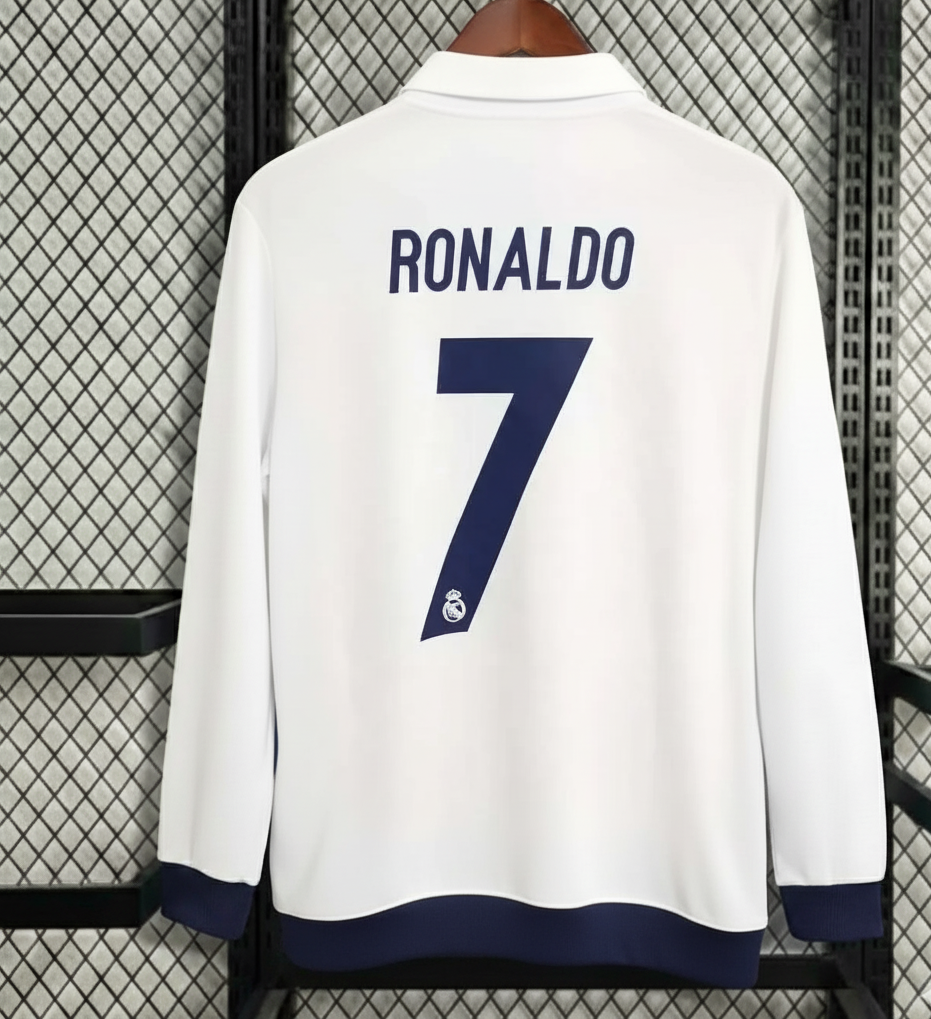 Real madrid-inspired sweatshirt (your name your logo)