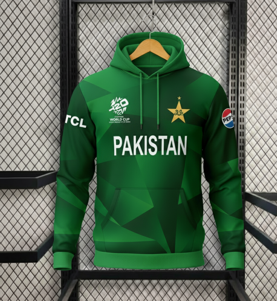 Pakistan T20-inspired Hoodie (your name your logo)