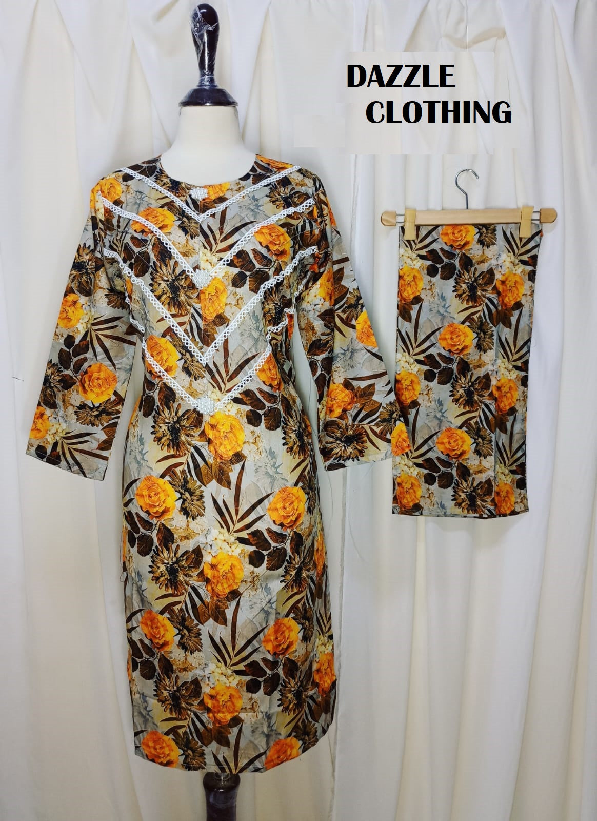 2 piece MAXI made with premium Lawn (Maxi +Trouser)