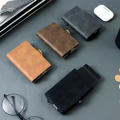 PU Leather Wallet & Pop up card holder
